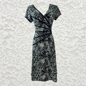 vintage y2k paisley patterned midi dress